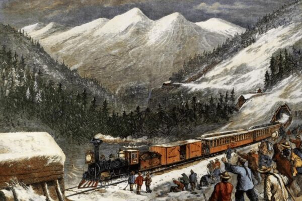 Chinese workers on railroad